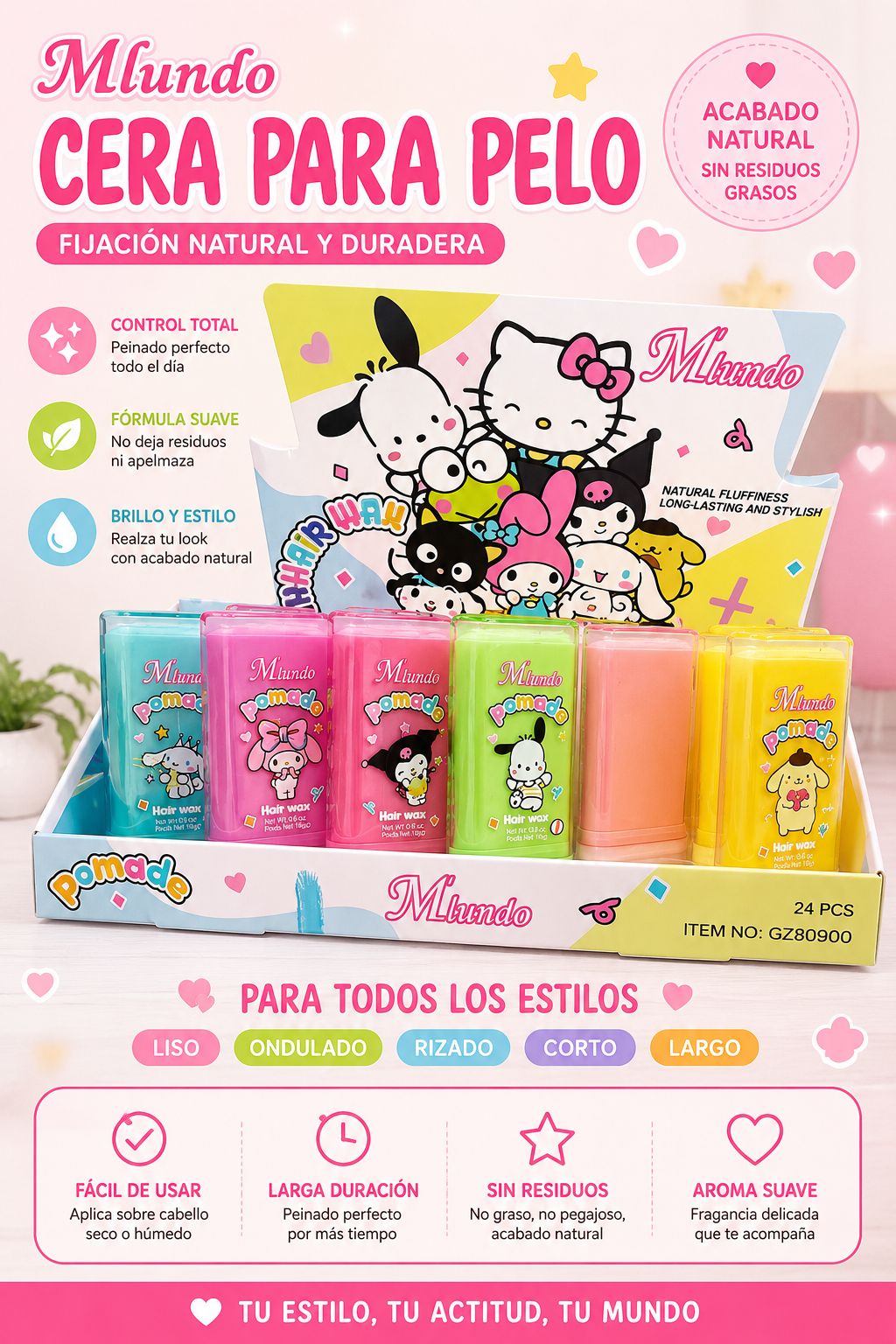 mlundo cera para el pelo