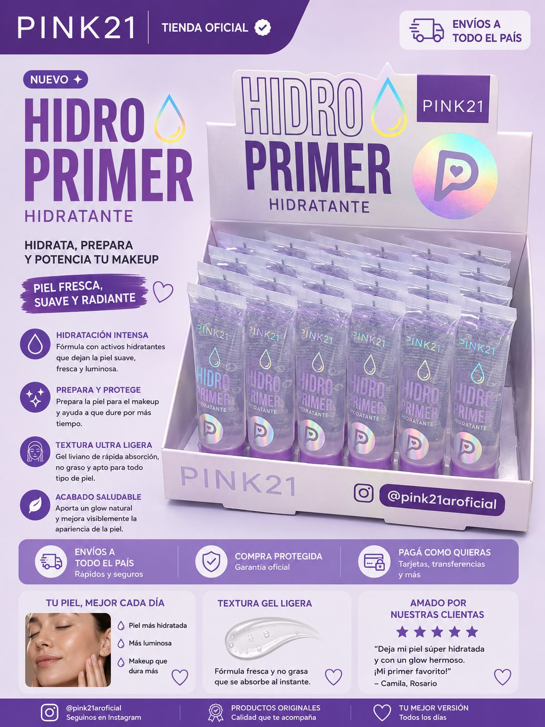Pink21 primer hidratante