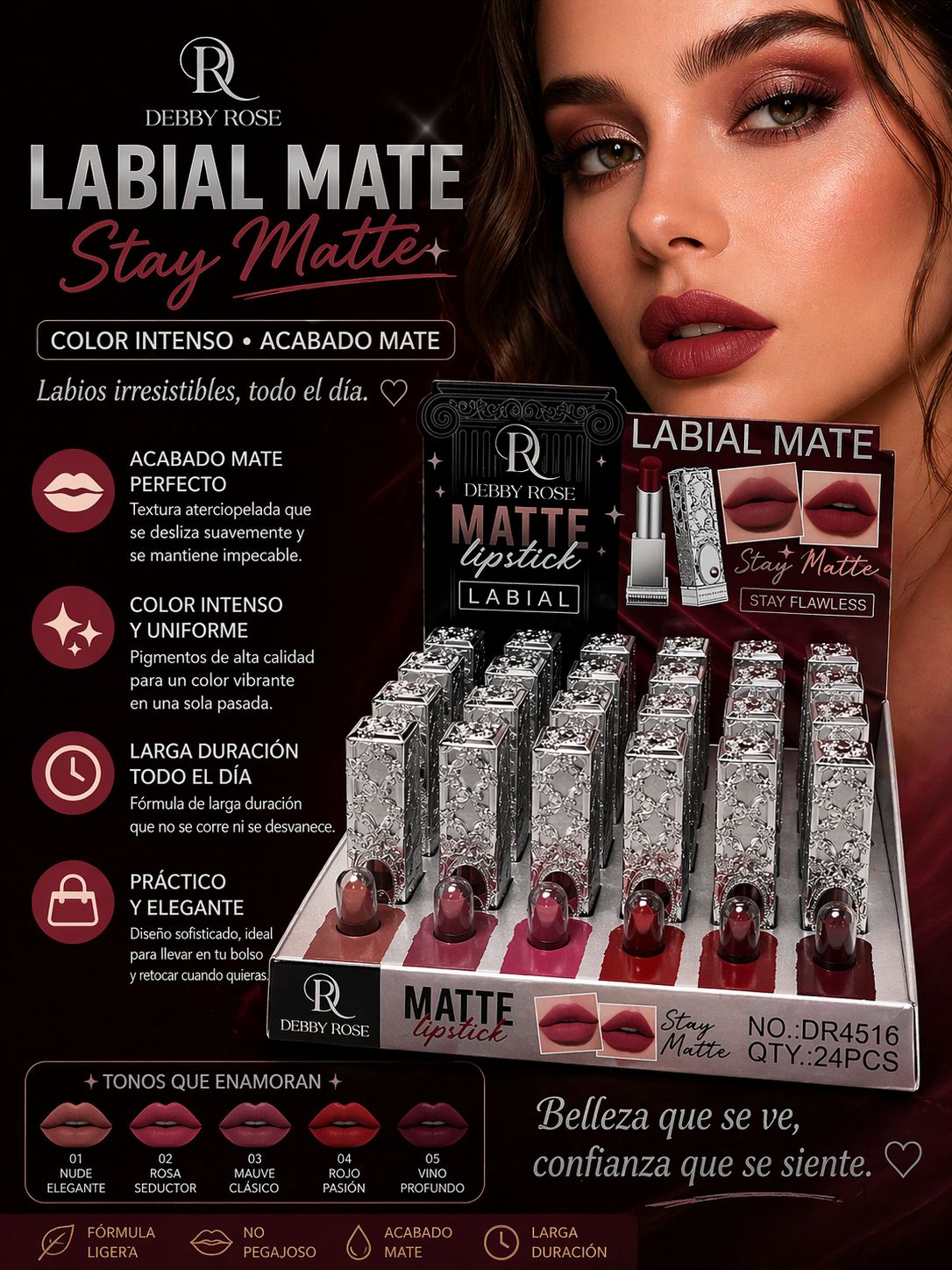 Labial Stay Matte de Debby Rose