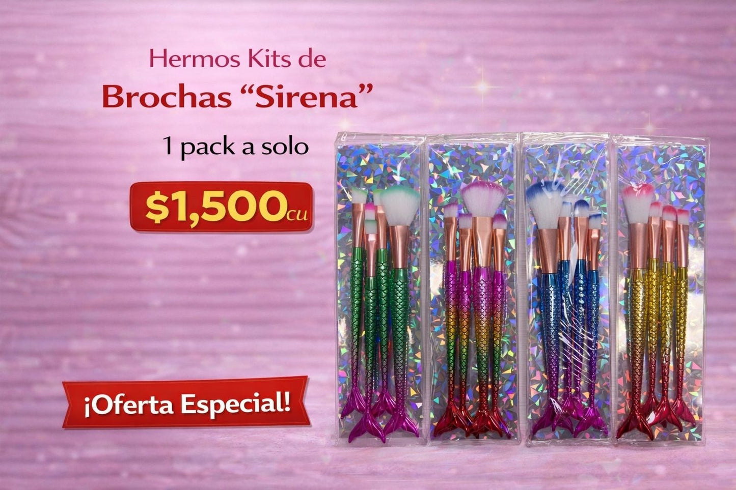 Kit de brochas de sirena