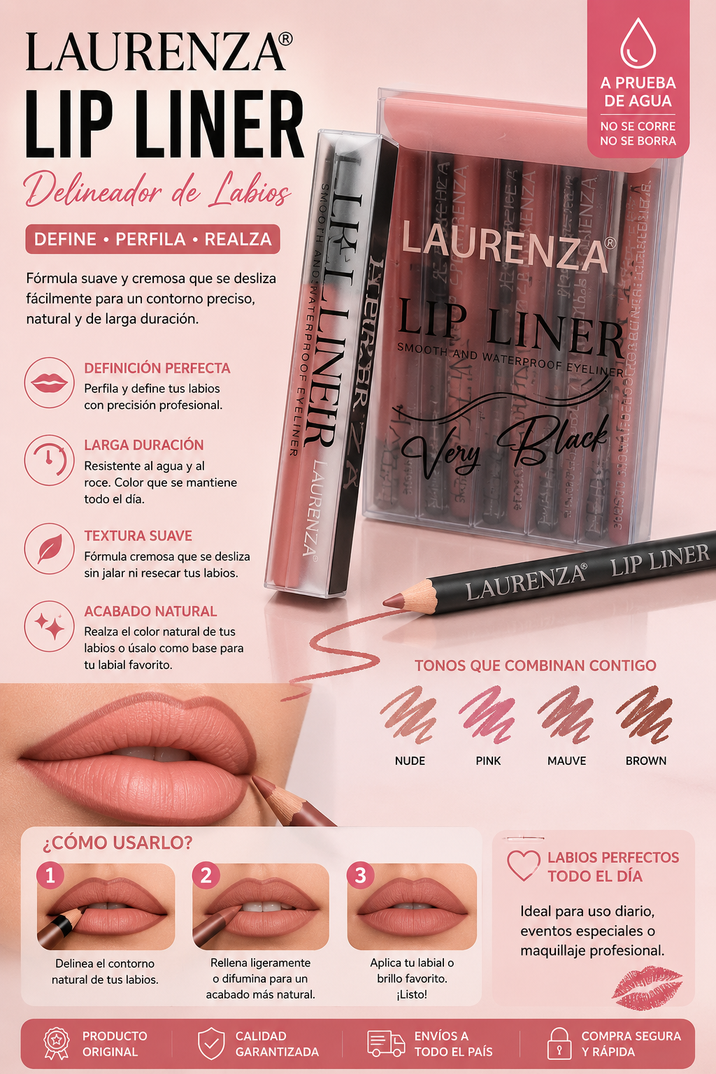 Laureza lapiz delineador de labios