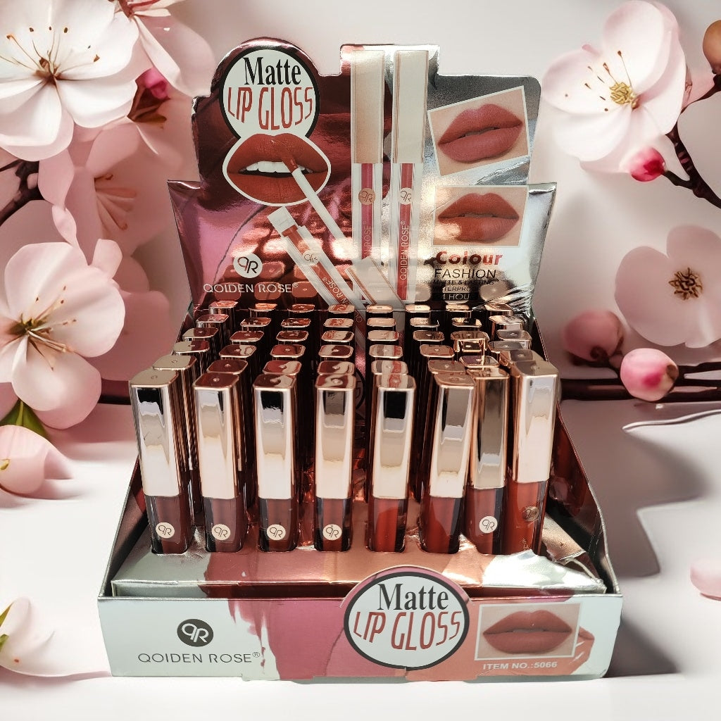 QOIDEN ROSE MATTE LIP GLOSS LABIAL MATE