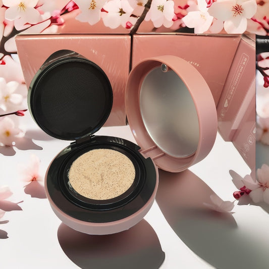 Gege bear corrector base liquido cushion hidratante con esponja y espejo