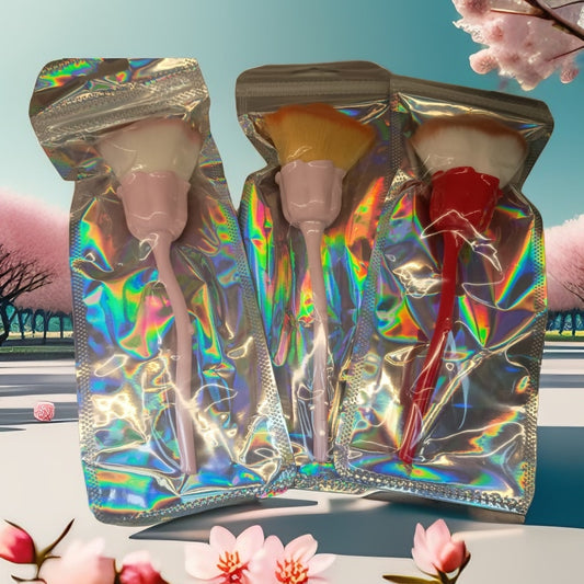 Brocha para polvo forma flor