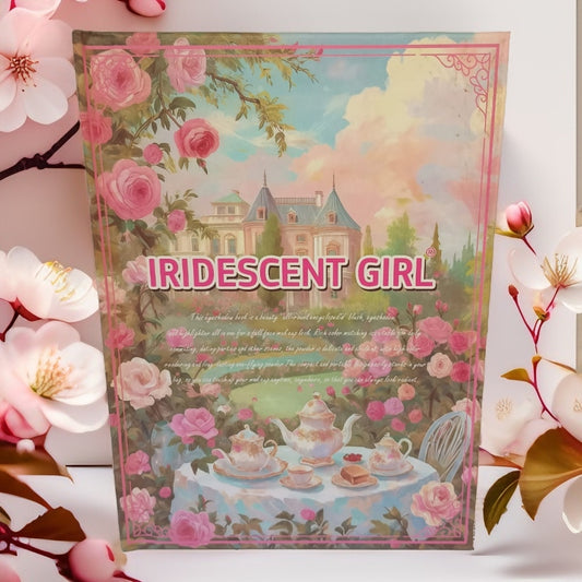 Iridescent girl libro de sombras x4 hojas