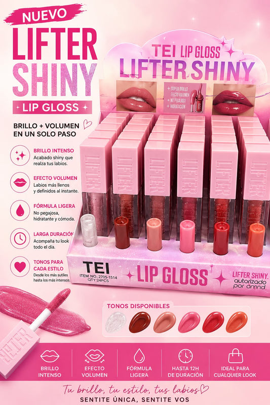 tei lipgloss lifter shiny
