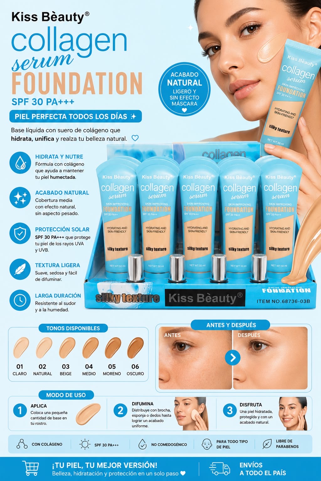 kiss beauty base liquida
