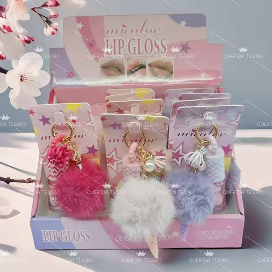 micolor lip gloss and ice cream plush