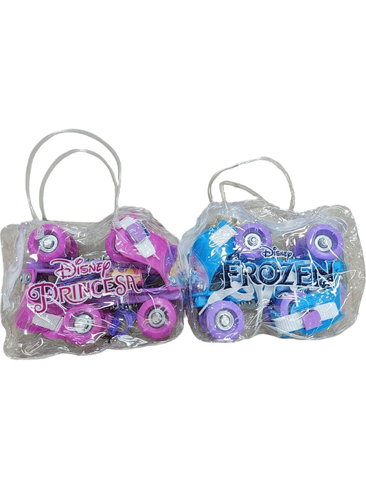 Disney Patines con bolsitas fronzen y princesa c/u