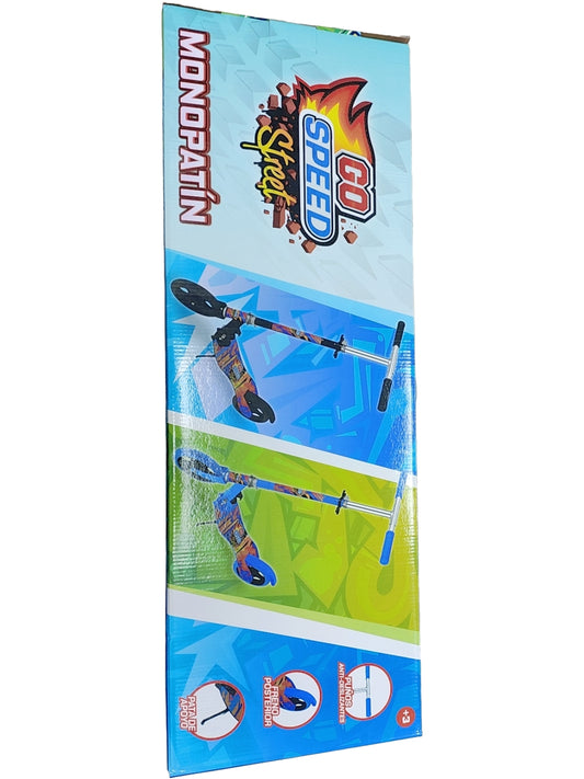 Monopatin plegable aluminio ruedas grandes go  speed street 98x88x30cm 100KG