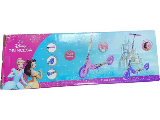Monopatin plegable aluminio ruedas grandes Disney Princesa 98x88x30cm 100KG