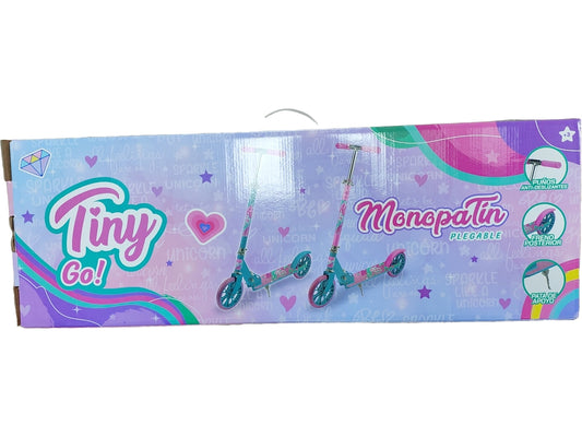 Tiny monopatin plegable aluminio ruedas grandes 98x88x30cm 100Kg