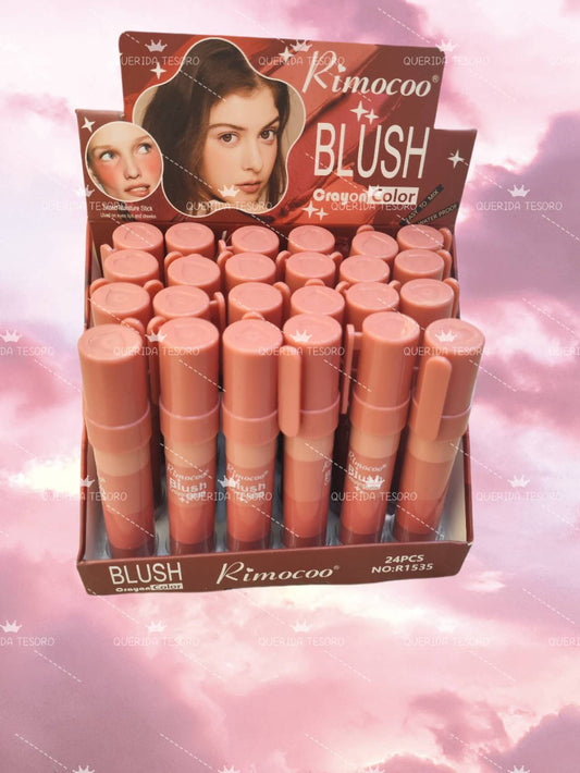 Rimocoo blush rubor en crayón x4 colores encastrables