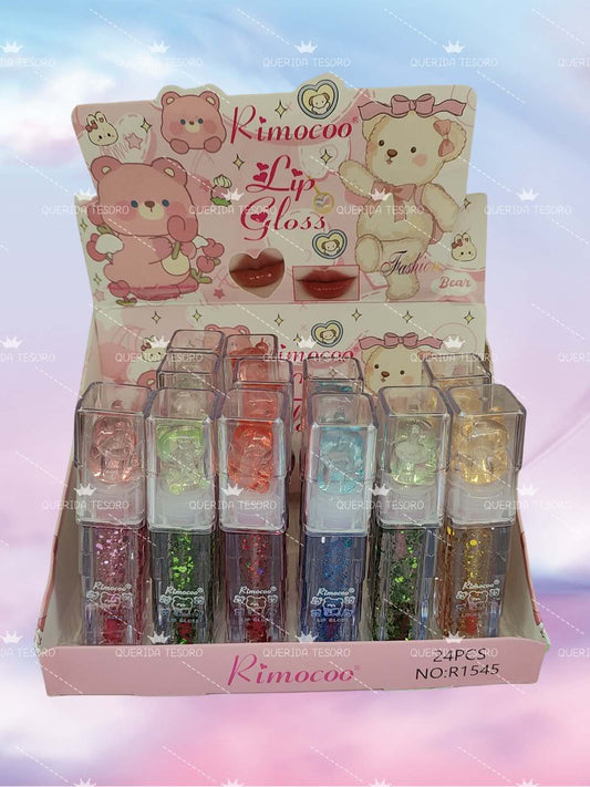 Rimocoo lip gloss bear with glitter