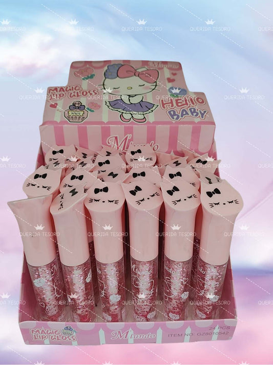 Mlundo magic lip gloss with glitter