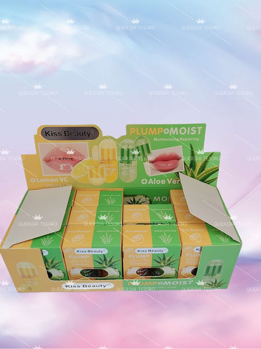 Kiss beauty 2 bálsamos voluminizador limon + aceite hidratante de aloe vera