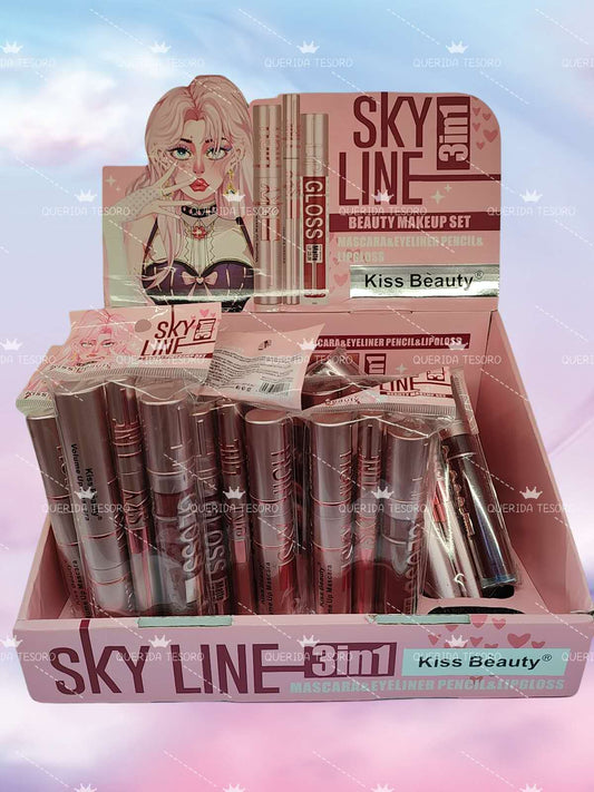 Kiss beauty sky line 3en1 Máscara+delineador+lip gloss