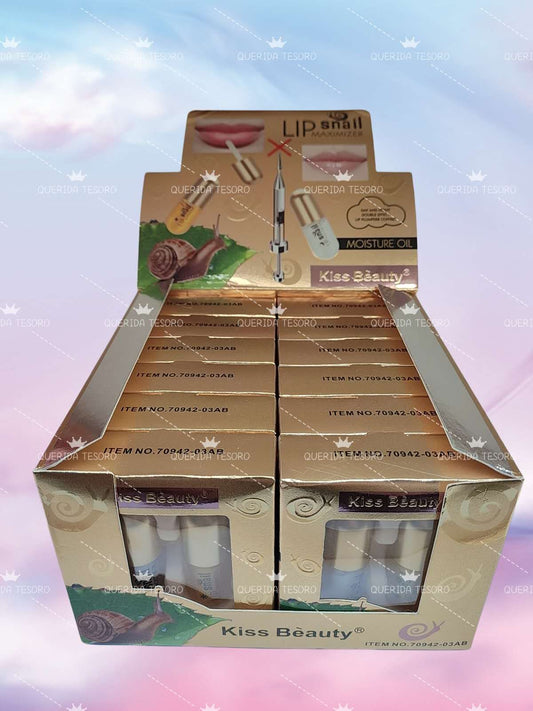 Kiss beauty Snail Bálsamo x2 voluminizador tratamiento de día y noche