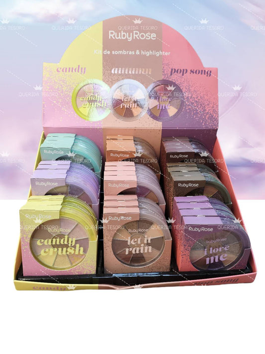 Ruby rose 10 colores iluminador y sombras