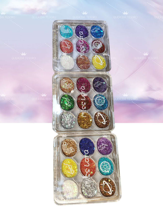 Miss Lara Ultimate paleta de glitter 9 colores