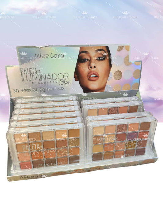 Miss Lara paleta de iluminador 20 colores