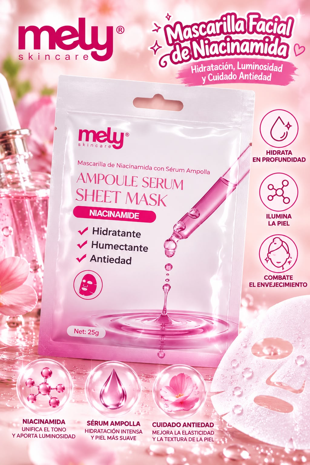 Mely mascarilla facial nacinamida