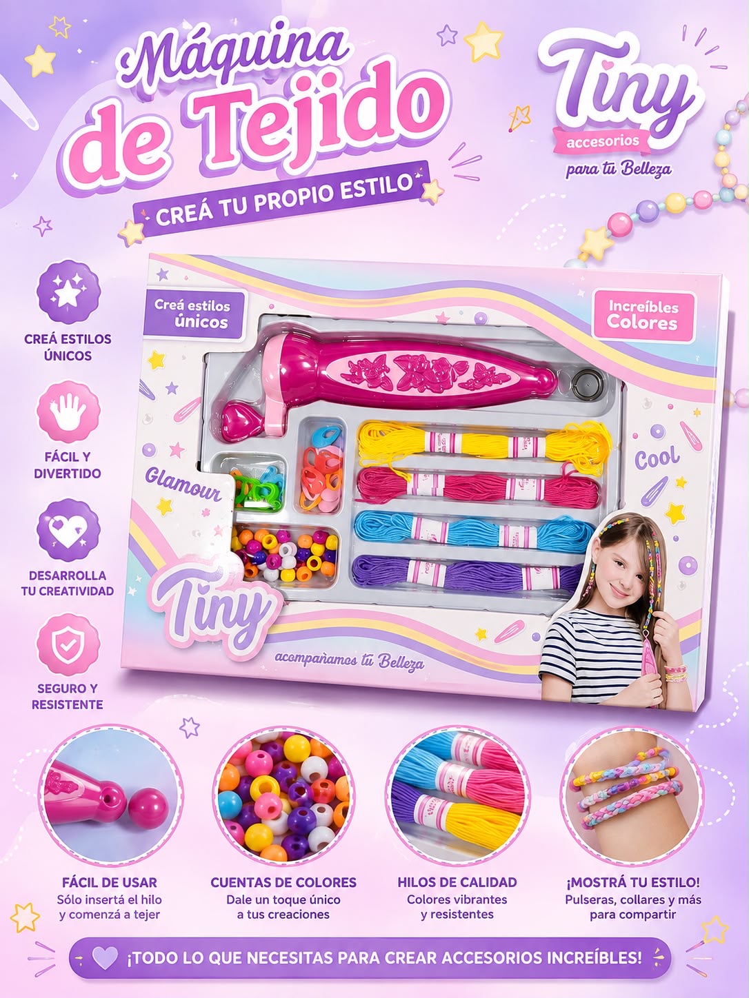 juguete tiny máquina de tejidos