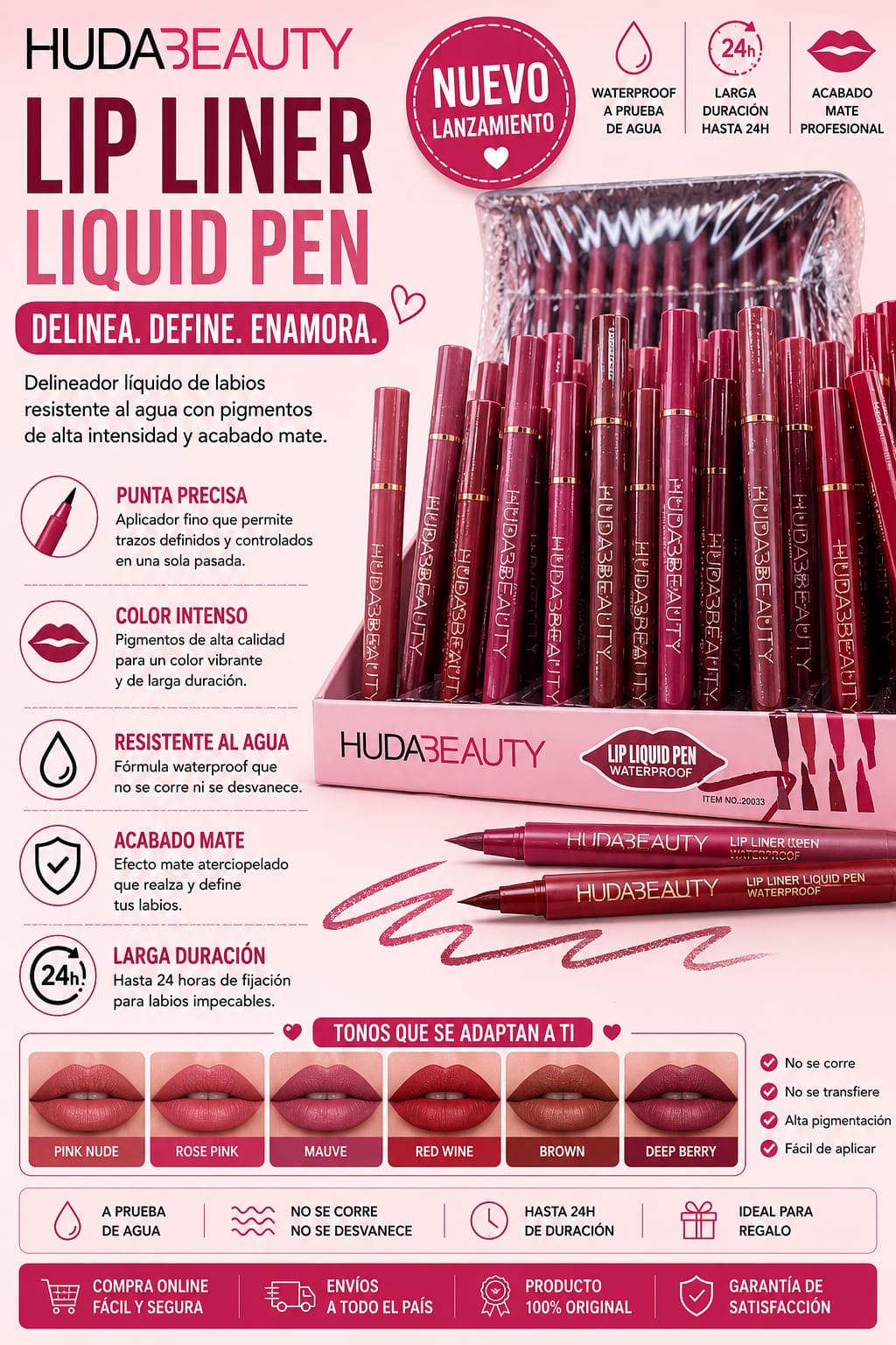 Hudabeuty delineador labio