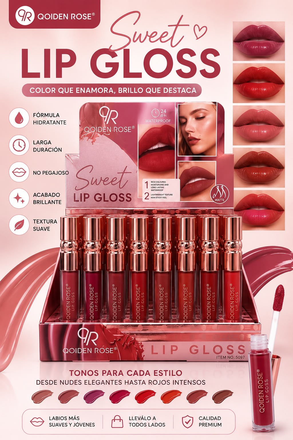 qoiden rose labial líquido matte