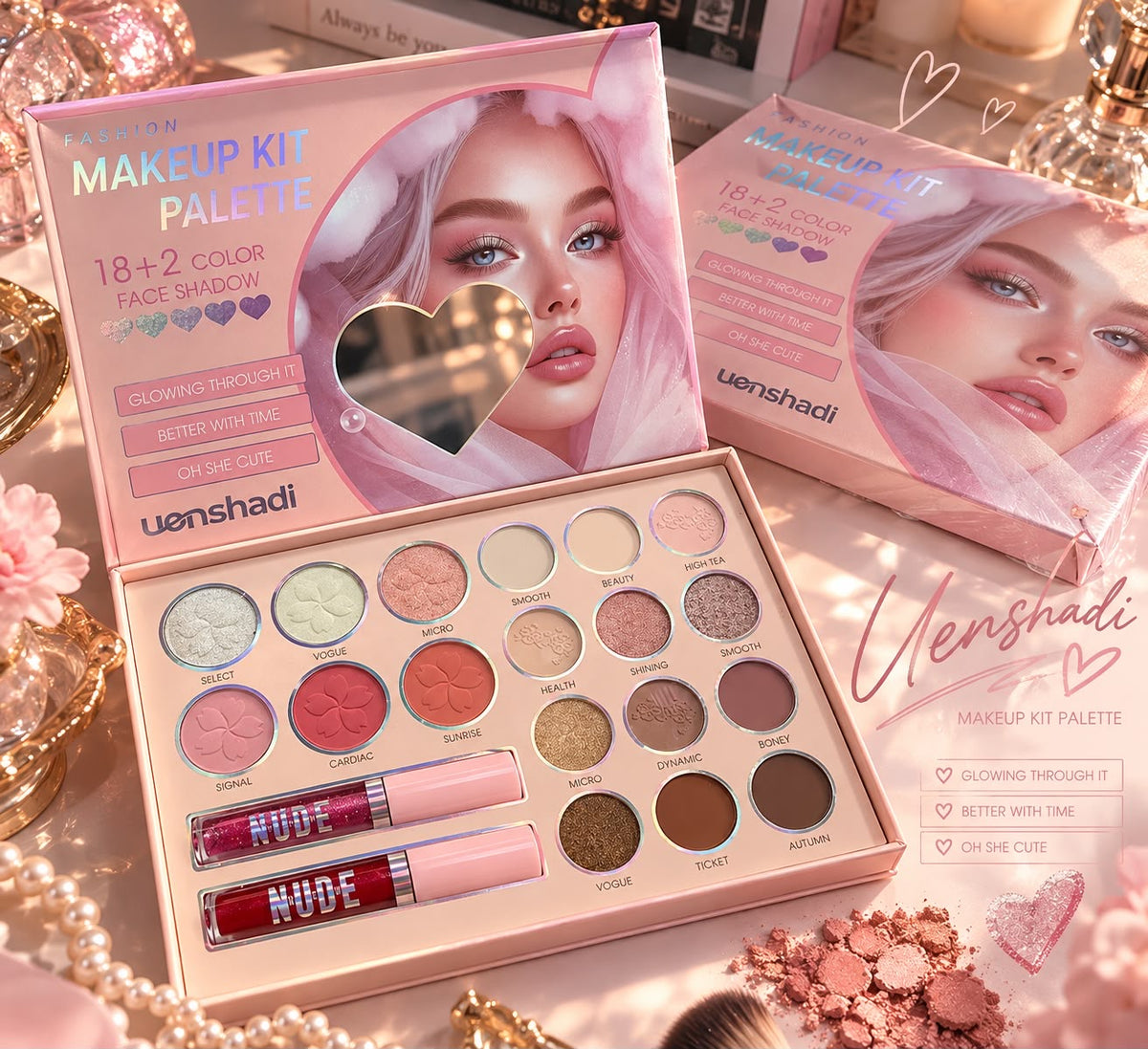 FASHION KIT DE PALETA +2 LIP GLOSS