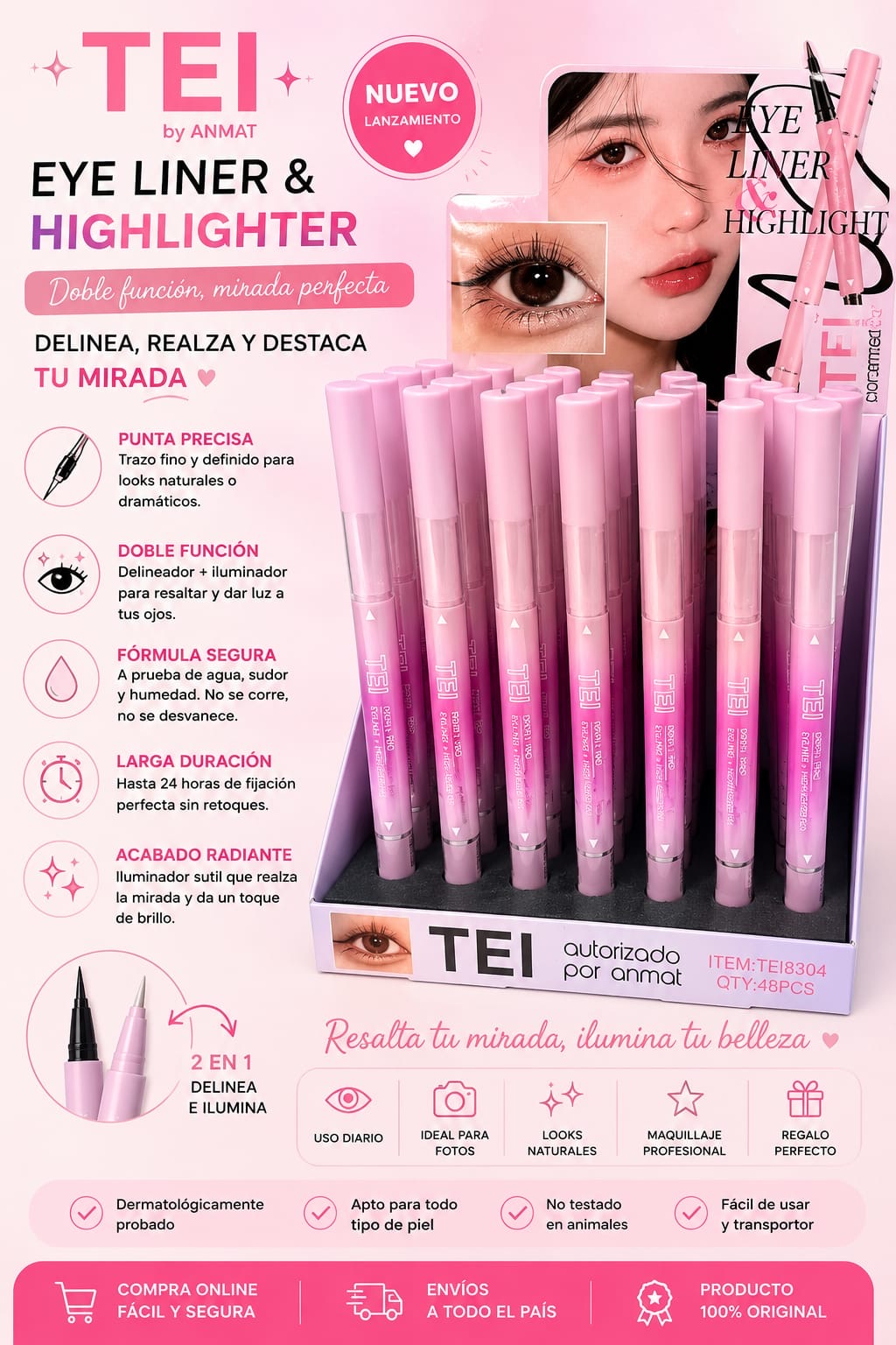 Tei delineador y iluminador 2 en 1