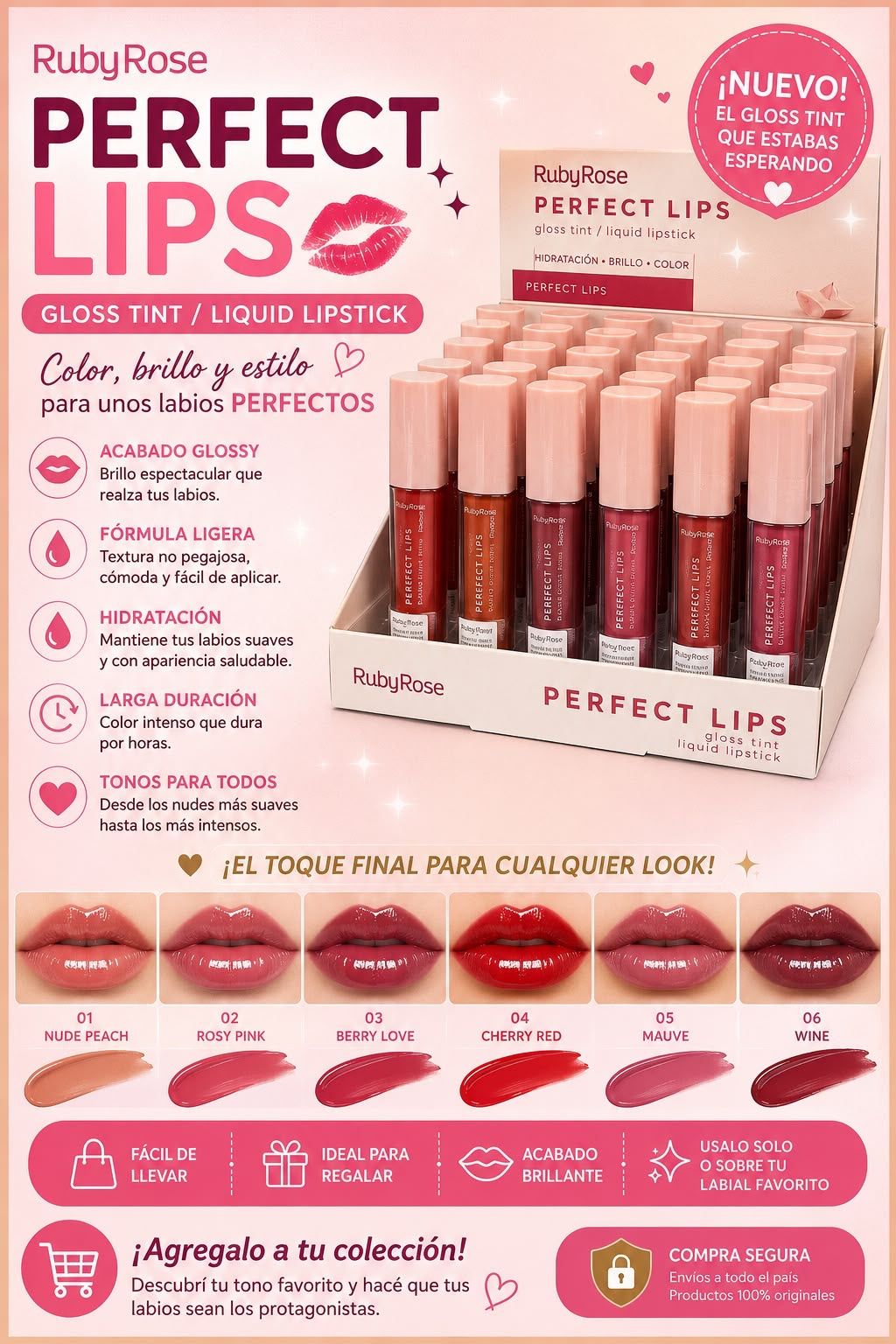 ruby rose lipgloss con color