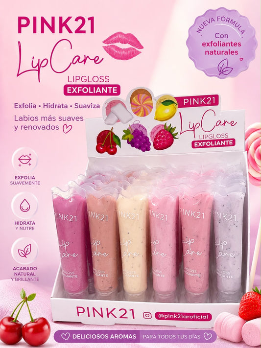 pink21 exfoliante de labios