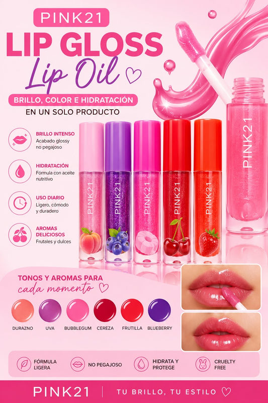 pink21 lip oil