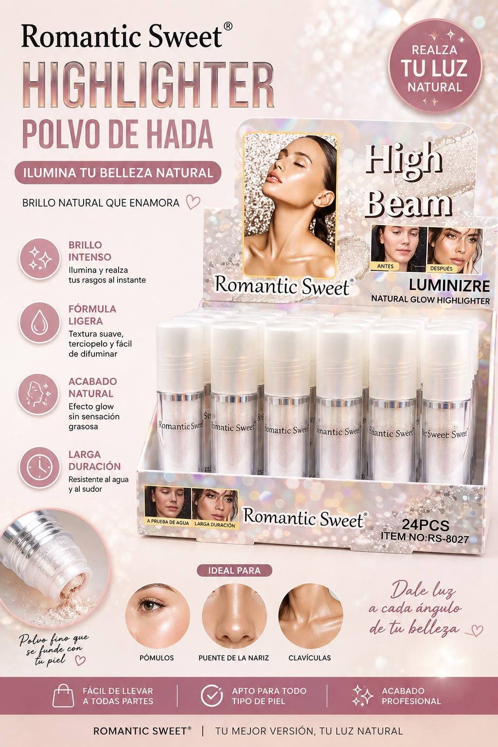 romantic sweet iluminador en polvo