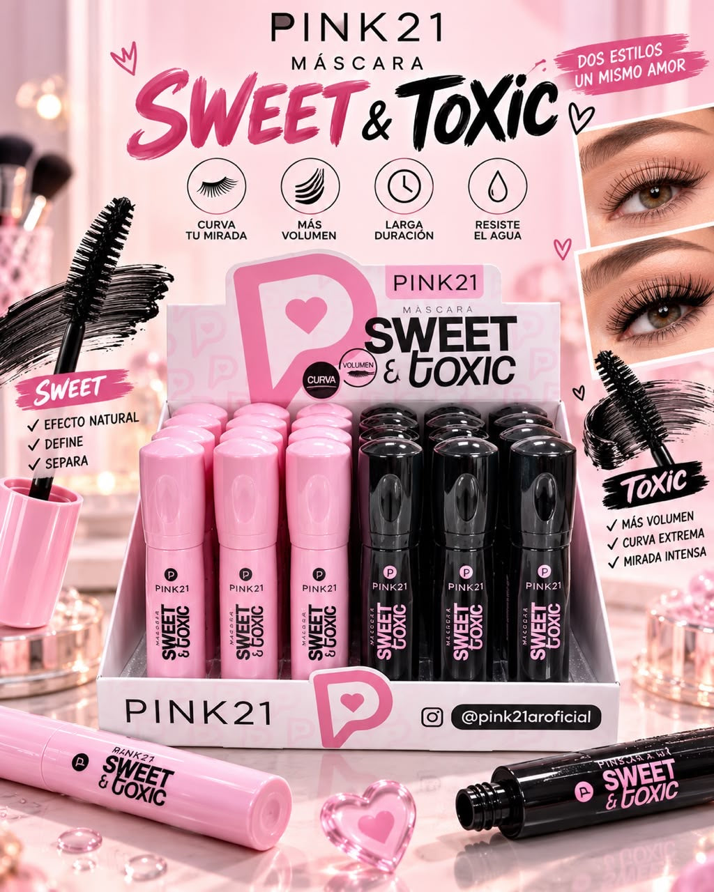 PINK 21 MASCARA SWEET Y TOXIC