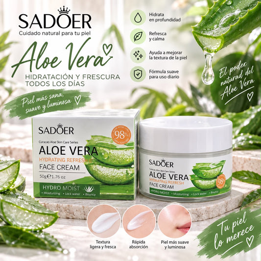 sadoer crema facial aloe vera