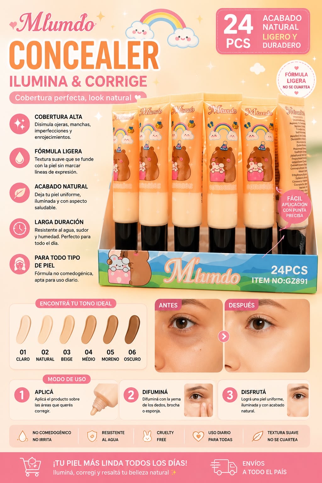 M’lundo corrector liquido