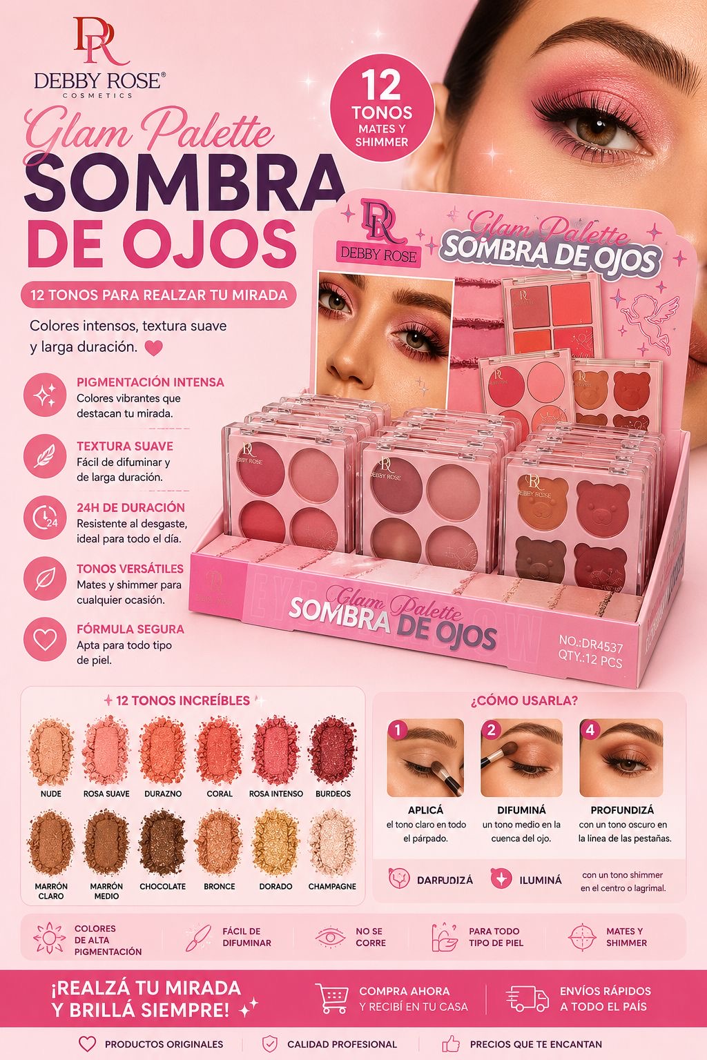 debby rose paleta de sombras