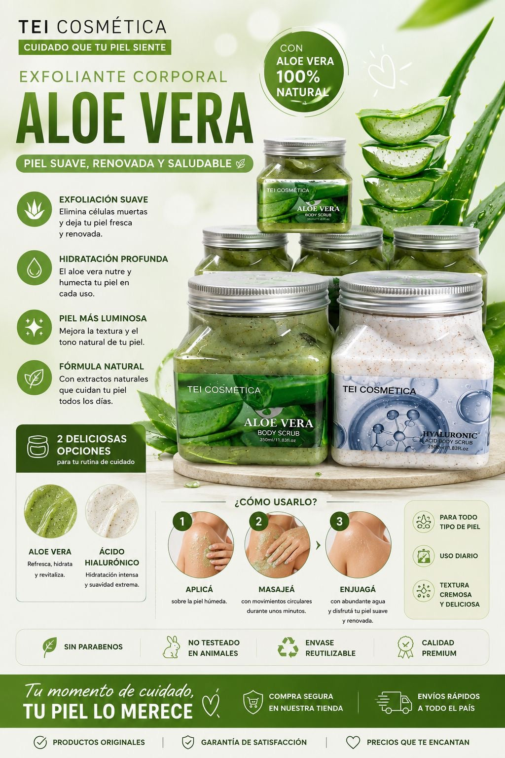 tei exfoliante corporal