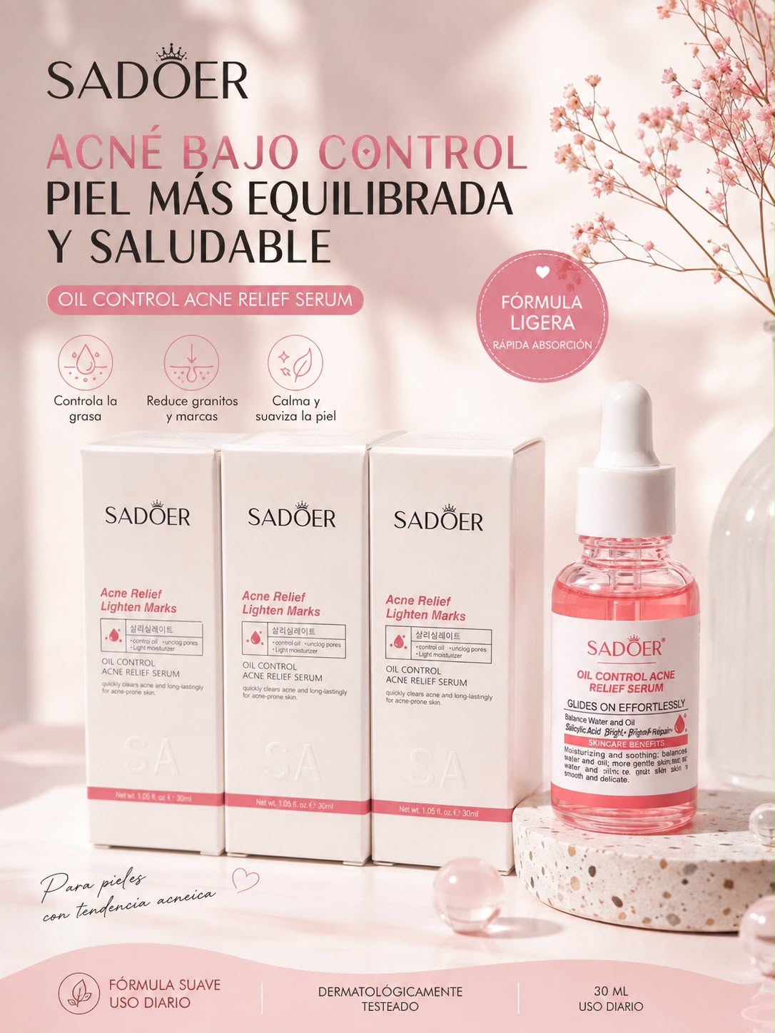 sadoer serum contra el acne
