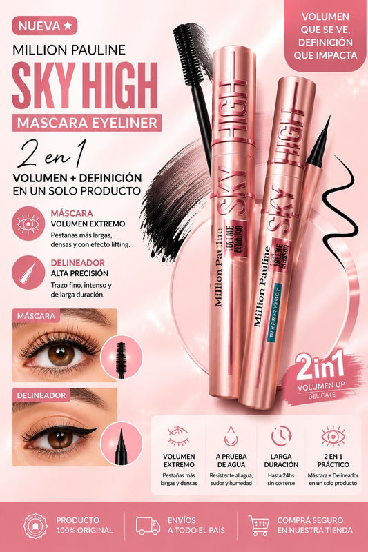 million pauline mascara y delineador 2en1