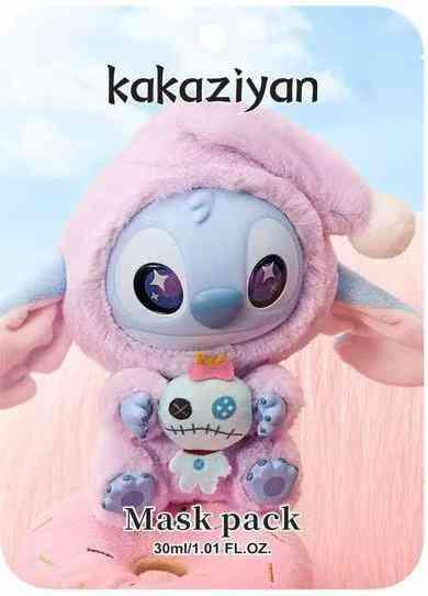 Mascarilla facial hidratante con dibujos animados