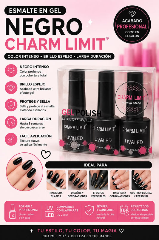 charm limit esmaltes color negro