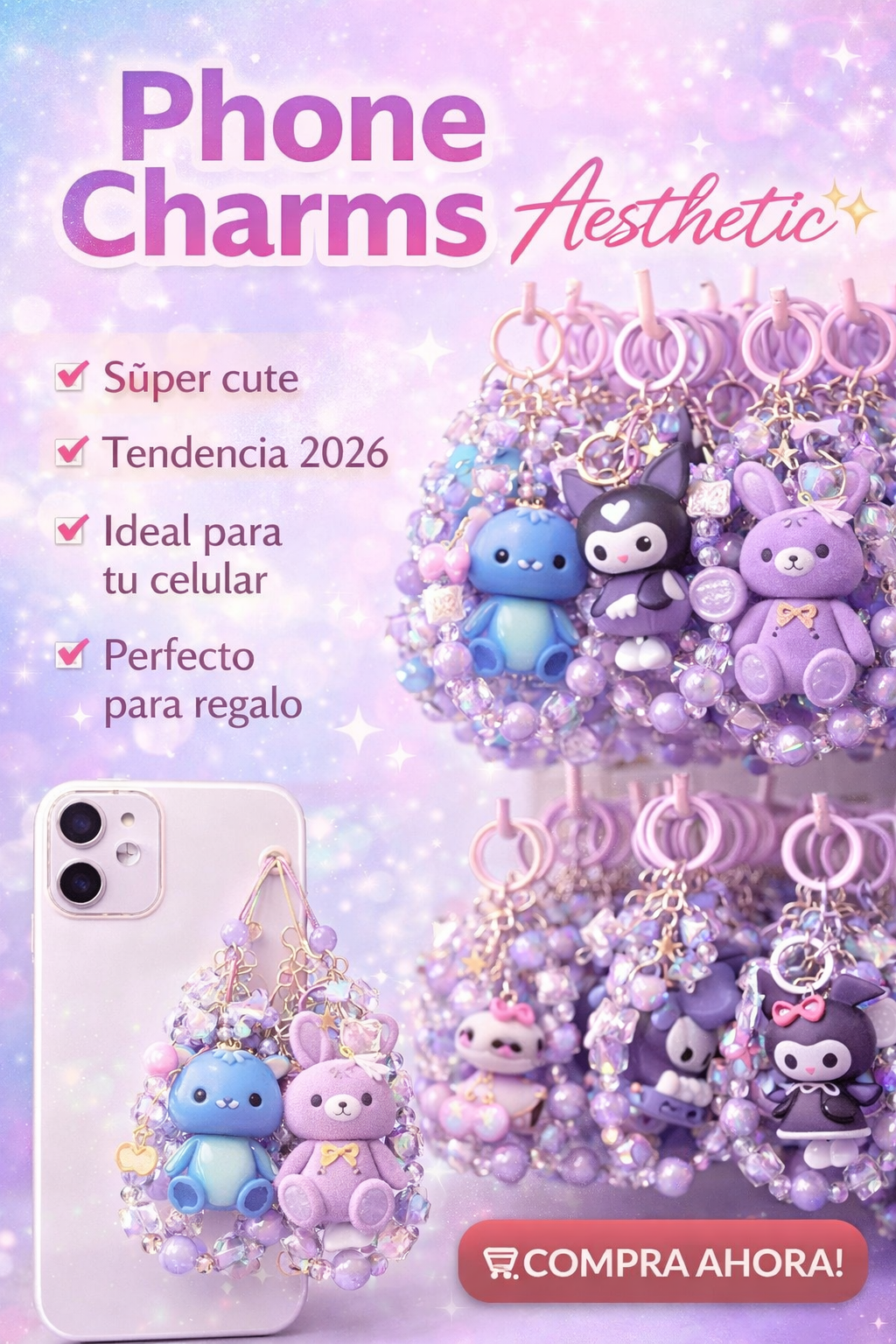 Llavero para celular, cartera y mochila