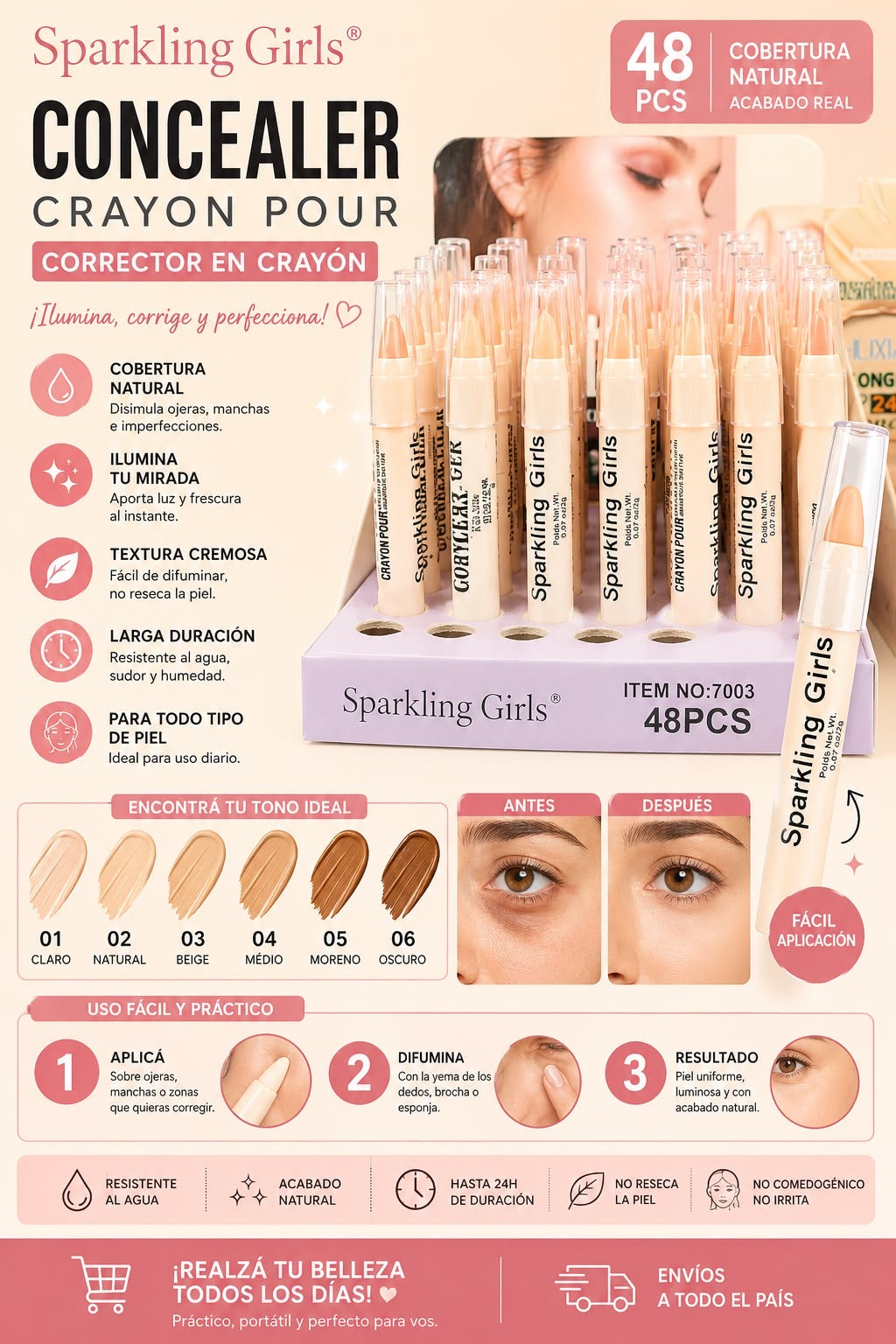 sparkling girls corrector en barra