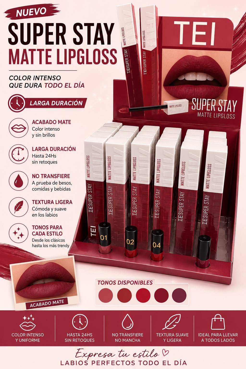 tei lipgloss matte super stay
