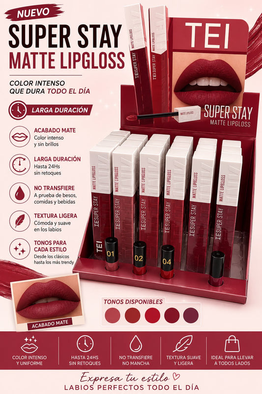 tei lipgloss matte super stay