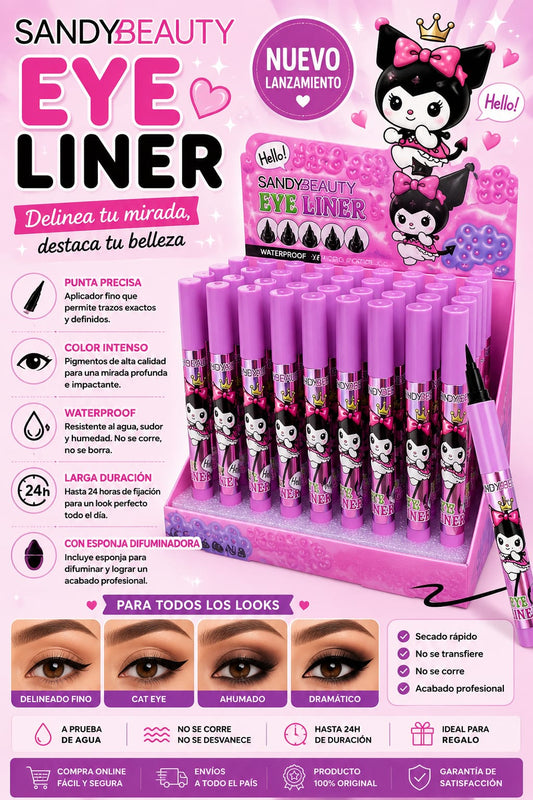 Sandybeuty eyeliner delineador de ojos con sello