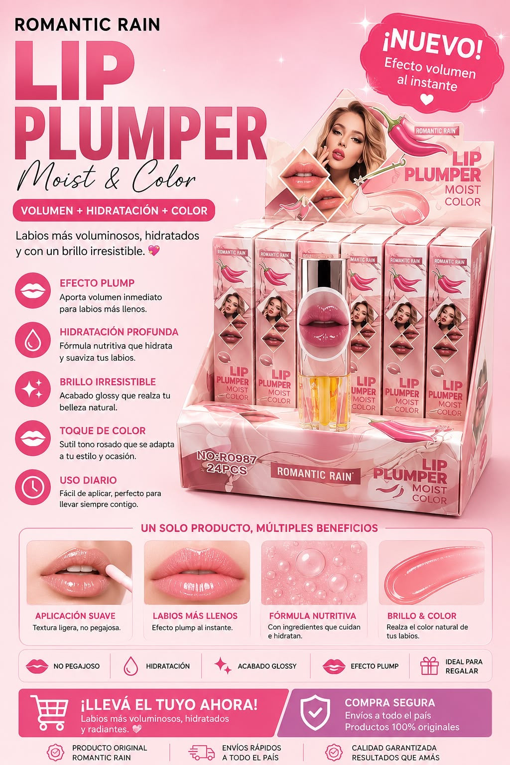 romantic rain lip pump